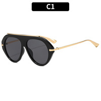 Lunettes de soleil pilote YHY à grande monture avec protection UV400, style sportif personnalisé pour l'extérieur