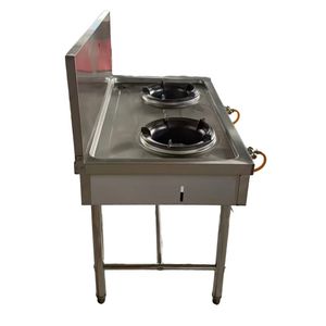 VICTORY KITCHEN - Estufa de Gas Comercial de 2 Quemadores, Acero Inoxidable Plateado, Encendido Piezoeléctrico de Cerámica, Instalación en Mesa, para Hoteles - Product Image 3