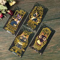 Égyptien rétro mignon pour signet creux en alliage métallique modèle d'impression UV plaqué or pour cadeau Kindfull