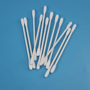 Bâton de papier non pelucheux en gros nettoyage d'usine Qtips coton-tige à double extrémité pour salle blanche