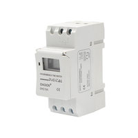 Venta al por mayor DHC15A LCD 24 horas Control de Tiempo semanal temporizador Digital programable interruptores Mini carril Din basado mecánicamente