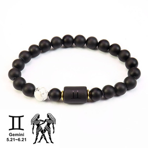 Pulseras Elásticas con Signos del Zodiaco de las Doce Constelaciones para Hombre y Mujer, Venta al Por Mayor, Joyería Artesanal - Product Image 6