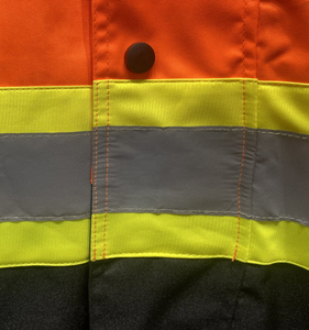 Veste bomber orange haute visibilité, réfléchissante, classe 3, <span class=keywords><strong>X</strong></span> dos, imperméable, veste de travail d'hiver, vestes de sécurité avec bas noir - Product Image 5