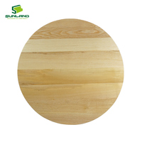 Table à manger ronde moderne en placage de frêne avec base en métal, pour café, bistrot, restaurant, hôtel, meubles d'intérieur
