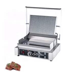 Restaurant Hotel Kitchen Equipment Sandwich Panini Press Machine Commercial Custom Contact Grill Electric