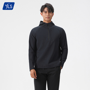 Yls quần áo tập thể dục thể thao chất lượng cao có khóa kéo áo chui đầu tập gym áo hoodie tập luyện chống gió có cổ đứng - Product Image 2