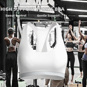 Women's Sports <b>Bra</b> Breathable Comfortable Light Support Running Fitness Yoga <b>Bra</b> Four-Way <b>Stretch</b> Front Logo - Product Image 2