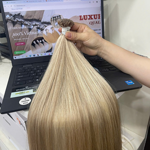 ผมต่อเวียดนามแท้แบบดิบ ยี่ห้อ Last Year Sale  แบบเคราติน ปลายแบน ผสมสี Piano Mix - Product Image 4
