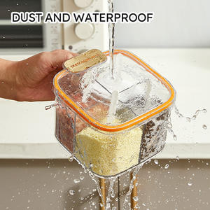 Boîte à condiments scellée à 4 compartiments pour le sel, les épices et le poivre en poudre. - Product Image 6