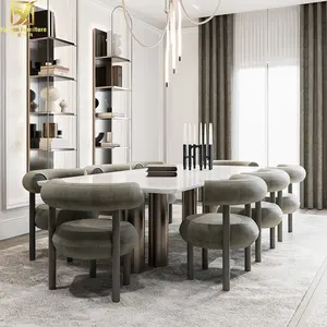 modern dining room 4 8 seater white marble luxury dining table set with 6 chairs