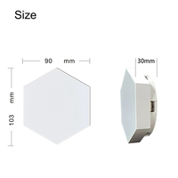 Veilleuses Led WIFI Bluetooth, lampe murale modulaire, éclairage magnétique, décoration de salle de jeu, lampes rvb, lampes LED hexagonales, lumière quantique