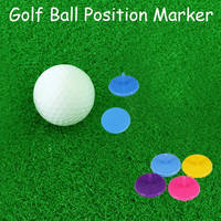 Lot de 100 marqueurs de position de balle de golf multicolores de 24mm à visibilité facile Marqueur de balle de golf en plastique durable