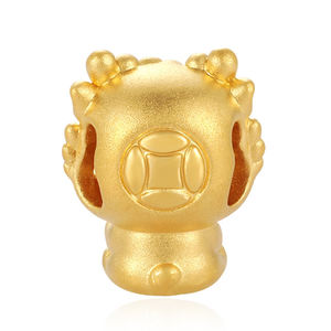 ลูกปัดเครื่องรางทองคำ24K สำหรับเด็กแกะสลักด้วยสร้อยข้อมือทองคำแท้ลูกปัดรูปมังกรลูกปัดหรูหราระดับไฮเอนด์ - Product Image 2