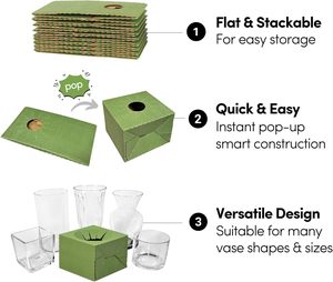กล่องกระดาษลูกฟูกสำหรับจัด<span class=keywords><strong>ส่ง</strong></span>ดอกไม้แบบกำหนดเอง กล่องบรรจุภัณฑ์สำหรับขนส่ง<span class=keywords><strong>ดอกไม้</strong></span>ทรงสี่เหลี่ยมแข็งแรงทนทาน พร้อมหูหิ้วแบบไดคัท - Product Image 3