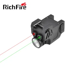 RichFire 레이저 및 손전등 콤보 전술 레드 레이저 녹색 레이저 손전등