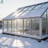Harga Veranda Kustom ANCSEM, Taman Musim Dingin, Sunroom Kaca Ganda Aluminium Prefab, Supplier Solarium & Konservatori Luar Ruangan