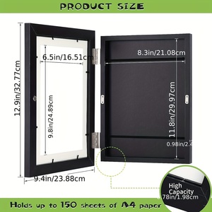 33*24*3Cm DIY Trẻ Em Tác Phẩm Nghệ Thuật Từ Khung Gỗ Khung Với Chống Vỡ Kính A4 Kích Thước Hot Bán Hình Ảnh Khung - Product Image 3