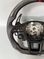 Volant LED pour AUDI RS3 RS4 RS5 SQ5 SQ7 B9, volant de course modifié en fibre de carbone avec LED