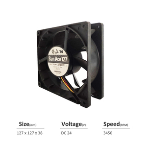 SANYO DENKI San Ace 109P1324S1011 127*127*38mm 24V DC 0.55A 3450RPM Server and Telecom Equipment Axial Cooling <b>Fan</b> - Product Image 2