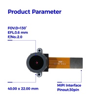Module de caméra 4K 8MP à prix d'usine Hampo, capteur CMOS IMX274 1/2.5" F/2.0, grand angle 130 degrés, MIPI, mise au point fixe, Plug & Play, 40x22mm