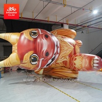 Publicité personnalisée Matériaux gonflables en PVC Géant 7m Hélium Dragon volant Monstre Cartoon scellé avec Valve