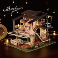 Nouvelle forme Offre Spéciale jouets en bois grande maison de poupée rose en bois rose maison de poupée jouets en bois grande maison de poupée