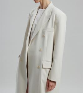 Chaqueta informal extralarga de otoño para <span class=keywords><strong>mujer</strong></span>, gabardina de manga larga con cuello vuelto de gran tamaño, nueva colección de punto de poliéster de talla grande - Product Image 6