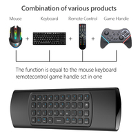 MX3 Mouse udara Mini nirkabel 2.4G, Mouse udara dengan lampu latar, kontrol jarak jauh Universal, belajar IR untuk PC Android, TV Box