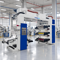 Presse flexographique 6 couleurs à alimentation directe d'usine pour films plastiques, machine d'impression flexo empilable à faible coût pour sacs et emballages