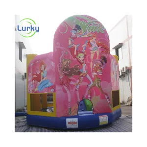 Bán hàng nóng thương mại cấp công chúa chủ đề Inflatable Bouncer trò chơi gia đình Nàng Tiên Cá Inflatable Bouncer