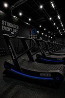 YG FITNESS Équipement de fitness professionnel pour salle de sport, tapis de course incurvé manuel auto-alimenté non motorisé, tapis de course incurvé commercial