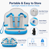 Asiento Inflable para Kayak SUP, Asiento Ajustable para Tabla de Paddle con Bolsillo de Almacenamiento, Venta al Por Mayor OEM
