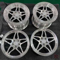 Rines Personalizados para Carreras de Drag, 5x112, 5x114.3, 5x120, 5x4.75, 5 Radios, Pulidos, Forjados, con Beadlock, para Corvette C8, C10, BMW, Mustang