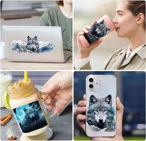 Pegatinas de Transferencia UV DTF Impermeables para Vasos, 5 Hojas, Diseño de Horda de Lobos, Calcomanías Adhesivas, Pegatina de Transferencia UV DTF - Product Image 5