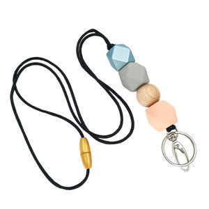 Llaveros de Silicona con Cuentas, Cordones Personalizados con Colgante de Disco de Madera - <span class=keywords><strong>Comprar</strong></span> Llavero con Cordón Personalizado - Product Image 4