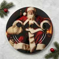 Assiettes de Présentation Plates en PP Personnalisables de Luxe 13 Pouces Légères Durables Réutilisables 50 Pièces Vaisselle pour la Maison et les Hôtels Vente Directe