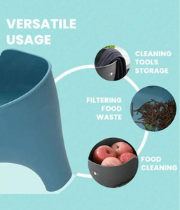 Plastic Eco-Friendly <b>Sink</b> Strainer Elephant Sculpt Drain Basket Fruit Vegetable Washing Hanging <b>Drainer</b> Rack Kitchen Accessories - Product Image 4
