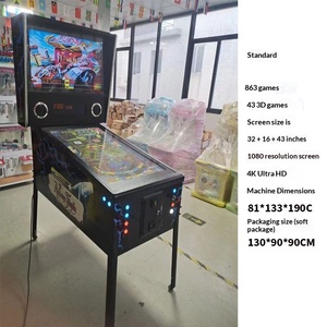 Machine de <span class=keywords><strong>flipper</strong></span> virtuelle stable de 42 pouces, 96 jeux professionnels, 3 écrans, borne d'arcade numérique pour kiosque commercial et <span class=keywords><strong>bar</strong></span> - Product Image 4
