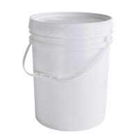Seau en PP antivol robuste blanc 20L 20kg 5 Gallons avec impression personnalisée et garantie de 2 ans pour la peinture (à base d'eau et de solvant)