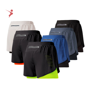 Thể Thao Nhanh Chóng Làm Khô Quần Short Người Đàn Ông Của Phụ Nữ Hai Lớp Chạy Thể Thao Quần Bãi Biển Mồ Hôi Thấm Thoáng Khí Mồ Hôi Quần - Product Image 1