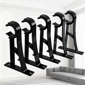 Современные одинарные алюминиевые кронштейны для карнизов с простой установкой, экологичным дизайном и регулируемой длиной - Product Image 1