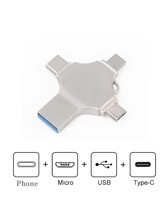 Clé USB OTG Type C 4 en 1 32G 64G 256GB Clé USB 1G Clé USB personnalisée Cadeau Mini clé USB 128GB