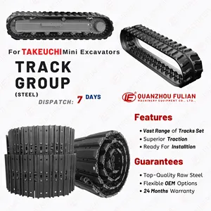 Parti del Sottocarro per Mini Escavatore <span class=keywords><strong>TB016</strong></span>, Assemblaggio Cingoli in Gomma, Ruota Anteriore, Pignone Motore, Rullo Inferiore per <span class=keywords><strong>Takeuchi</strong></span> - Product Image 4