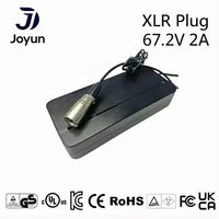 Chargeur de batterie au lithium Joyun 67,2 V 2 A 120 W avec prise XLR pour trottinette électrique, certifié CE UL, OEM ODM, protection rapide intelligente et sûre