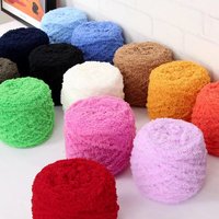 Bahan Rajut Coral Fleece PU Campuran Benang Buatan Tangan DIY untuk Merajut, Merenda Syal, Selimut, Tikar, Boneka Anak, Grosir, Lembut