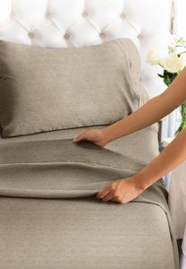Nữ Hoàng Kích Thước Tấm Thiết Lập Thoáng Khí Làm Mát Tấm Khách Sạn Sang Trọng Tấm Ga Giường Thêm Mềm Sâu Túi Dễ Dàng Phù Hợp 4 Mảnh Thiết Lập - Product Image 6