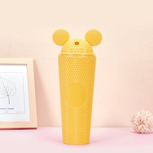 Mignon gobelet de voyage réutilisable en plastique à double paroi avec paille et couvercle, motif <span class=keywords><strong>Mickey</strong></span> <span class=keywords><strong>Mouse</strong></span>, 710 ml - Product Image 3