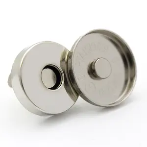 Ronde Metalen Custom 18Mm Tas Accessoires Magnetische Sewable Onzichtbare Magneet Knop Voor Naaien Levert Zakken Kleding