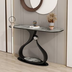 Mesa de Entrada Moderna de Lujo con Tablero de Roca, Consola Decorativa <span class=keywords><strong>para</strong></span> Sala de Estar, Mueble de Porche con Entrega a Domicilio, Decoración <span class=keywords><strong>para</strong></span> <span class=keywords><strong>Pasillo</strong></span> - Product Image 3