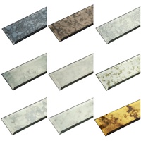 Mosaïque en verre artistique à coller, carreaux de métro rectangulaires, miroir antique en verre pour la décoration murale intérieure